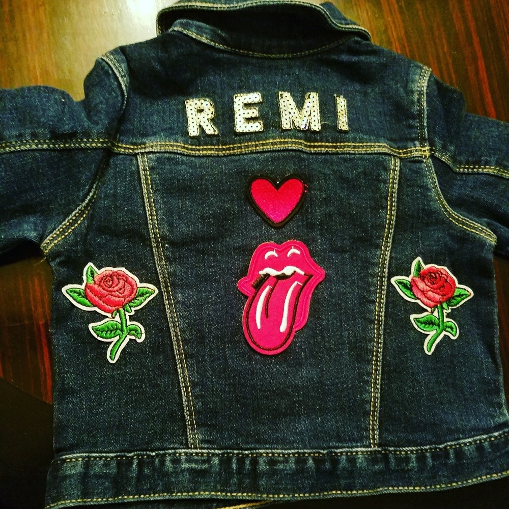 Customized baby denim jackets
